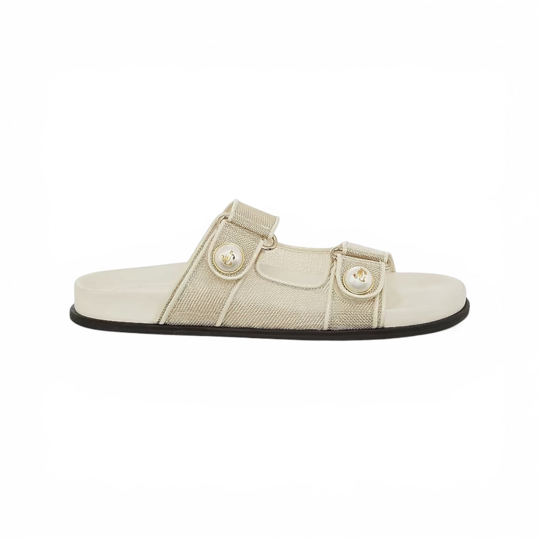 Jimmy Choo Shoes, Fayence Metallic Mesh Sandals (size 37)