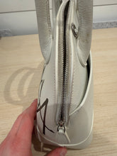 Balenciaga Bag, White Leather Graffiti Logo Print Ville Top Handle Bag