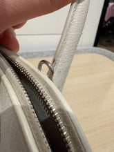 Balenciaga Bag, White Leather Graffiti Logo Print Ville Top Handle Bag