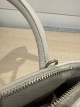 Balenciaga Bag, White Leather Graffiti Logo Print Ville Top Handle Bag