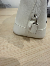 Balenciaga Bag, White Leather Graffiti Logo Print Ville Top Handle Bag