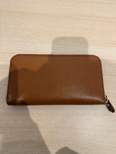 Ferragamo Tan Saffiano Leather Zippy Wallet
