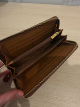 Ferragamo Tan Saffiano Leather Zippy Wallet