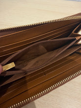 Ferragamo Tan Saffiano Leather Zippy Wallet