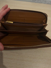 Ferragamo Tan Saffiano Leather Zippy Wallet
