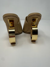 Cult Gaia Shoes, Beige Ira Swirl Heel Mule Sandals (size 35)