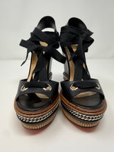 Christian Louboutin Shoes, Black Leather Tribuli Platform Wedge Sandals (size 35)