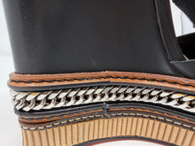 Christian Louboutin Shoes, Black Leather Tribuli Platform Wedge Sandals (size 35)