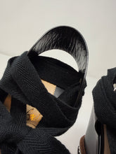 Christian Louboutin Shoes, Black Leather Tribuli Platform Wedge Sandals (size 35)