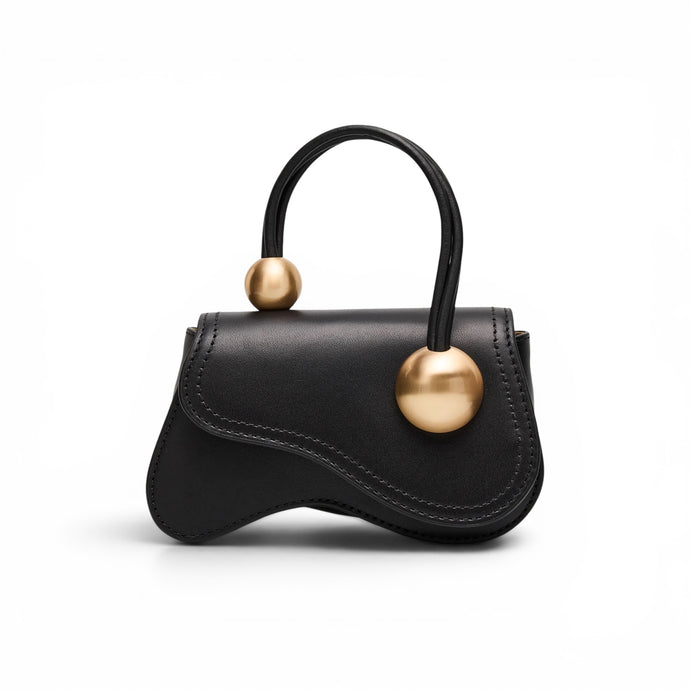 Cult Gaia Bag, Black Kazia Nano Leather Top Handle Bag
