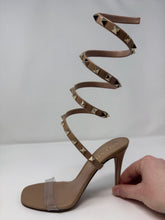 Valentino Shoes, Nude Leather 100mm Rockstud Heels (size 35)