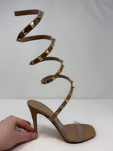 Valentino Shoes, Nude Leather 100mm Rockstud Heels (size 35)