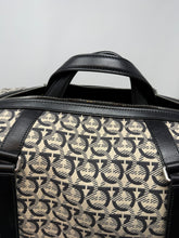 Ferragamo Bag, Printed Canvas with Leather Soft Duffle Bag