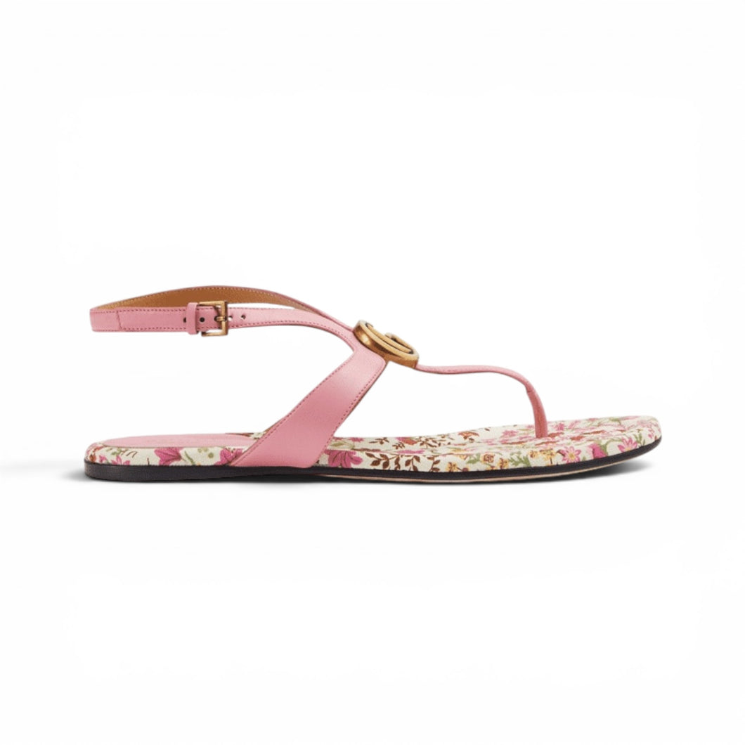 Gucci Shoes, Pink Floral GG Thong Sandals (size 36.5)