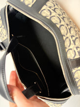 Ferragamo Bag, Printed Canvas with Leather Soft Duffle Bag