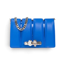 Alexander McQueen Bag, Blue Calfskin Small Slash Bag
