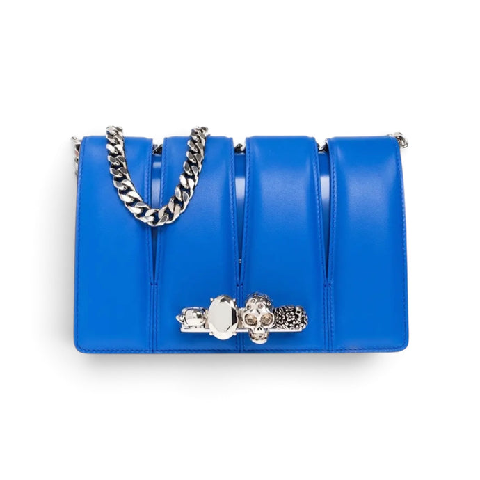 Alexander McQueen Bag, Blue Calfskin Small Slash Bag