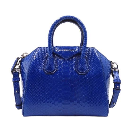 Givenchy Bag, Blue Python Antigona Mini Satchel Bag