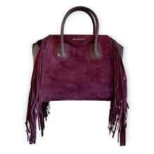 Givenchy Bag, Wine Suede Leather Fringe Shoulder Bag