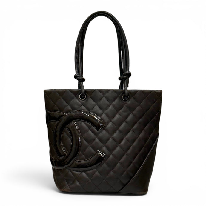 Chanel Bag, 2005 Brown Quilted Calfskin Small Cambon Tote