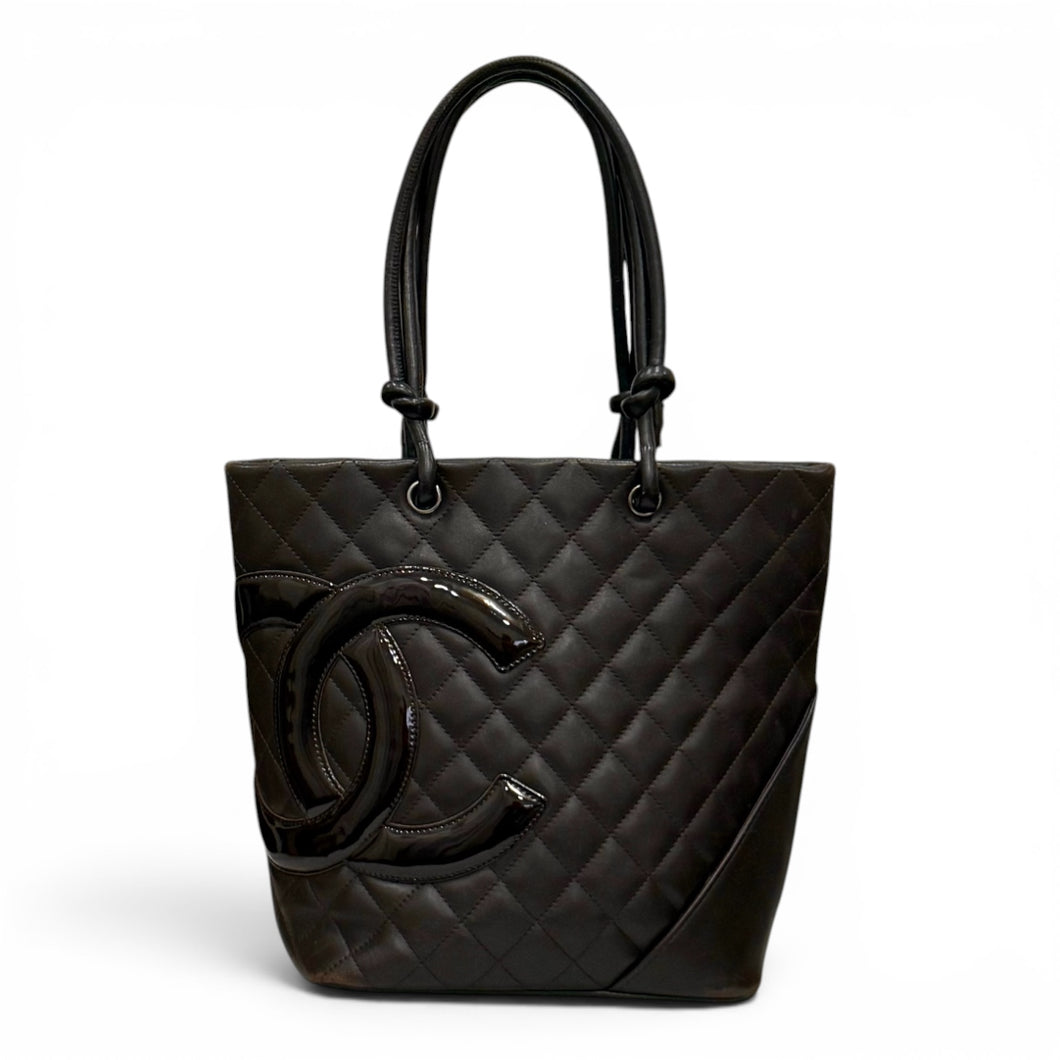 Chanel Bag, 2005 Brown Quilted Calfskin Small Cambon Tote