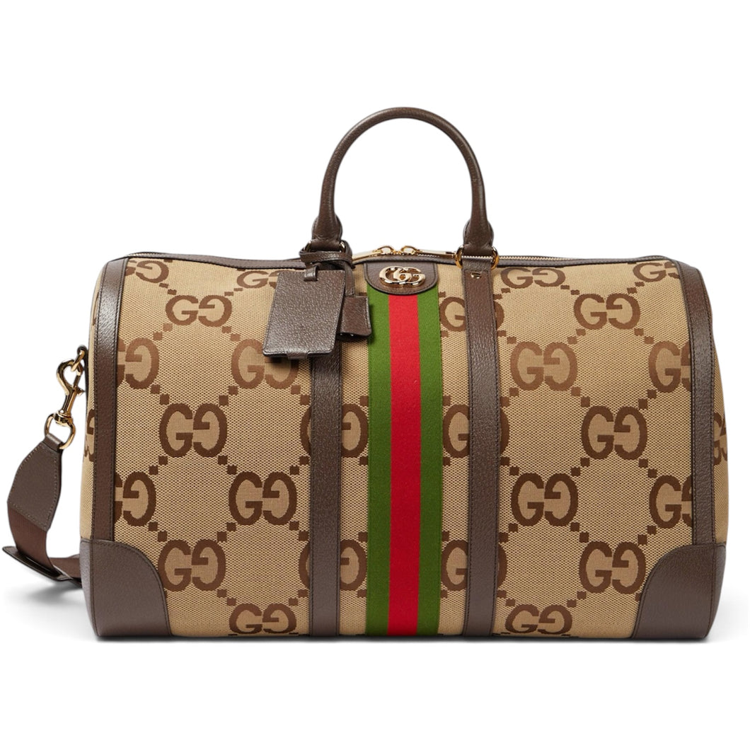 Gucci Bag, Monogram Jumbo GG Textured Dollar Web Large Duffle Bag
