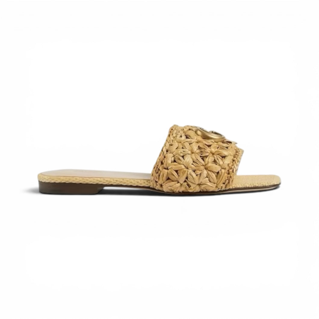Gucci Shoes, Raffia GG Sandals (size 36.5)