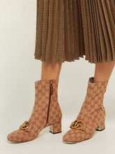 Gucci Shoes, Monogram Malaga GG Victoire 55mm Ankle Boots (size 37)