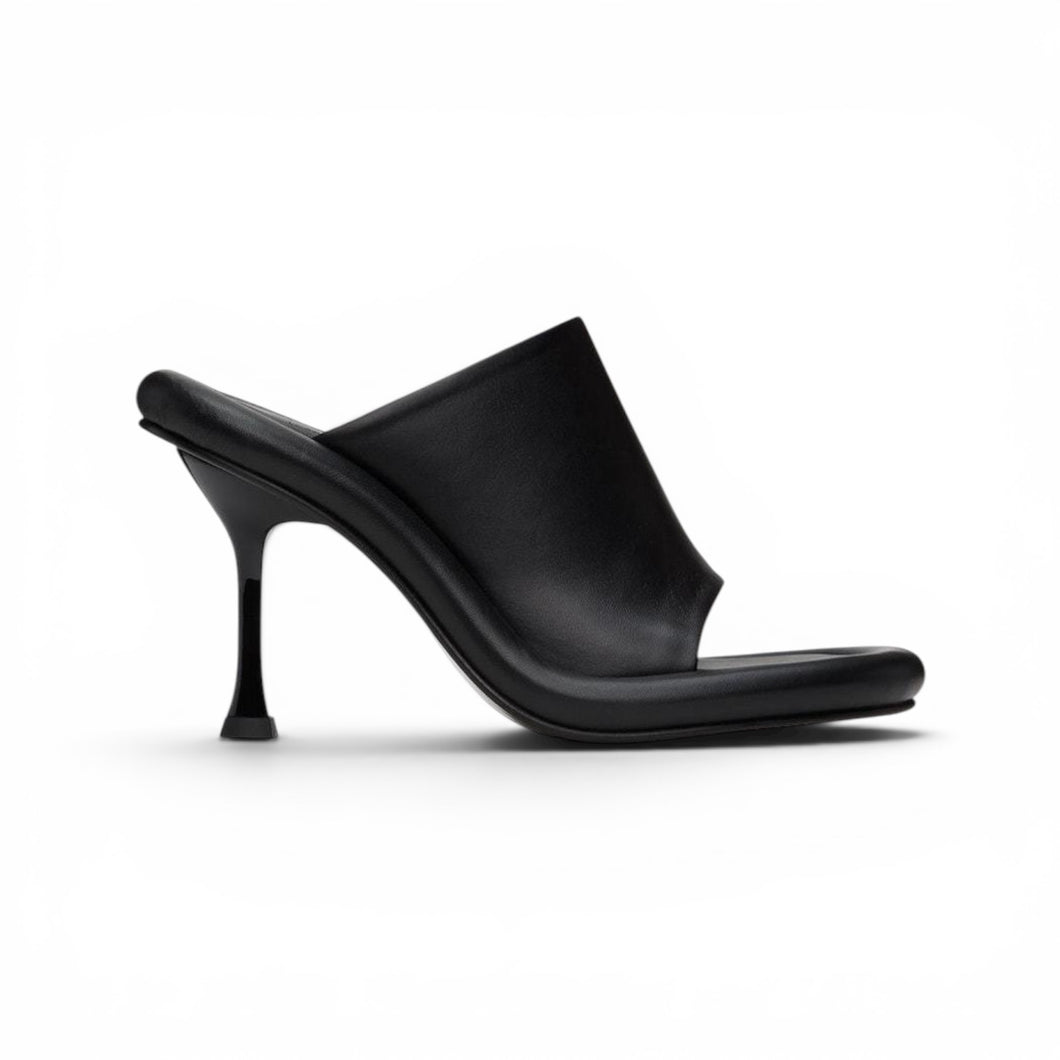 JW Anderson Shoes, Black Leather Bumper Tube Sandal Heels (size 36)