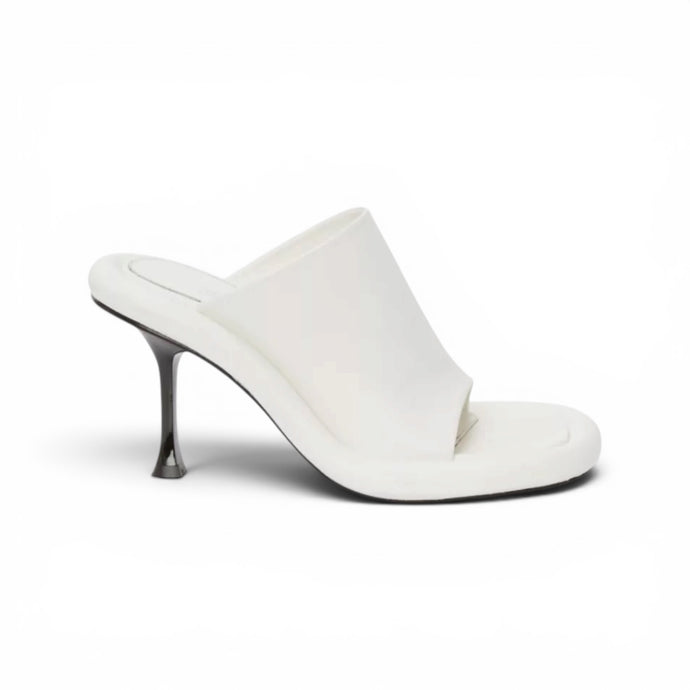 JW Anderson Shoes, White Leather Bumper Tube Sandal Heels (size 36)