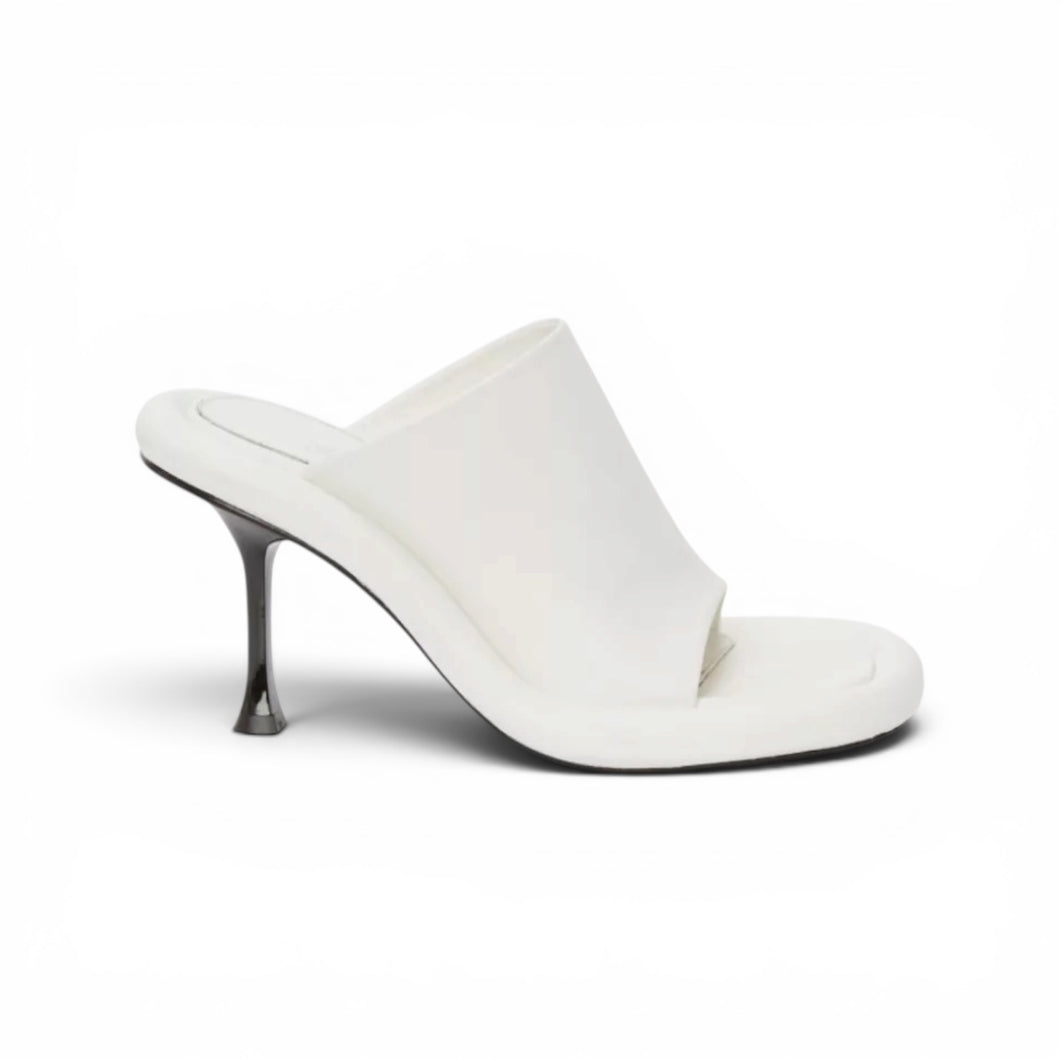 JW Anderson Shoes, White Leather Bumper Tube Sandal Heels (size 36)