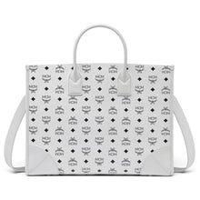 MCM Bag, White Leather München Monogram Large Tote