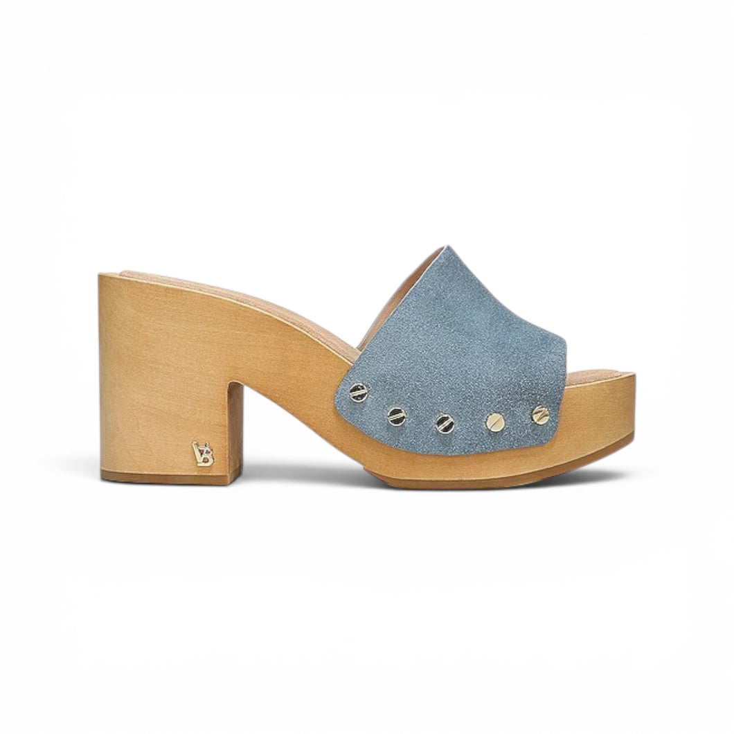 Veronica Beard Shoes, Blue Suede Clogs (size 9.5)
