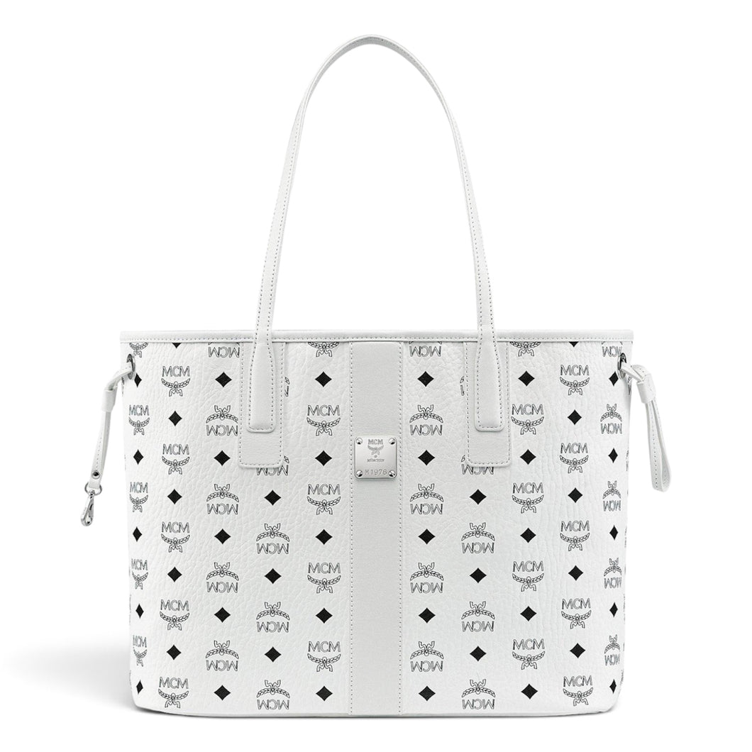 MCM Bag, White Leather Reversible Liz Medium Tote