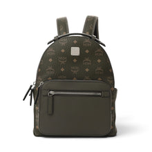 MCM Bag, Olive Green Leather Stark Small Backpack