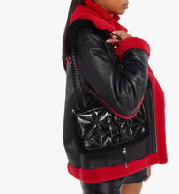 MCM Bag, Black Leather & Shearling Travia Small Shoulder Bag