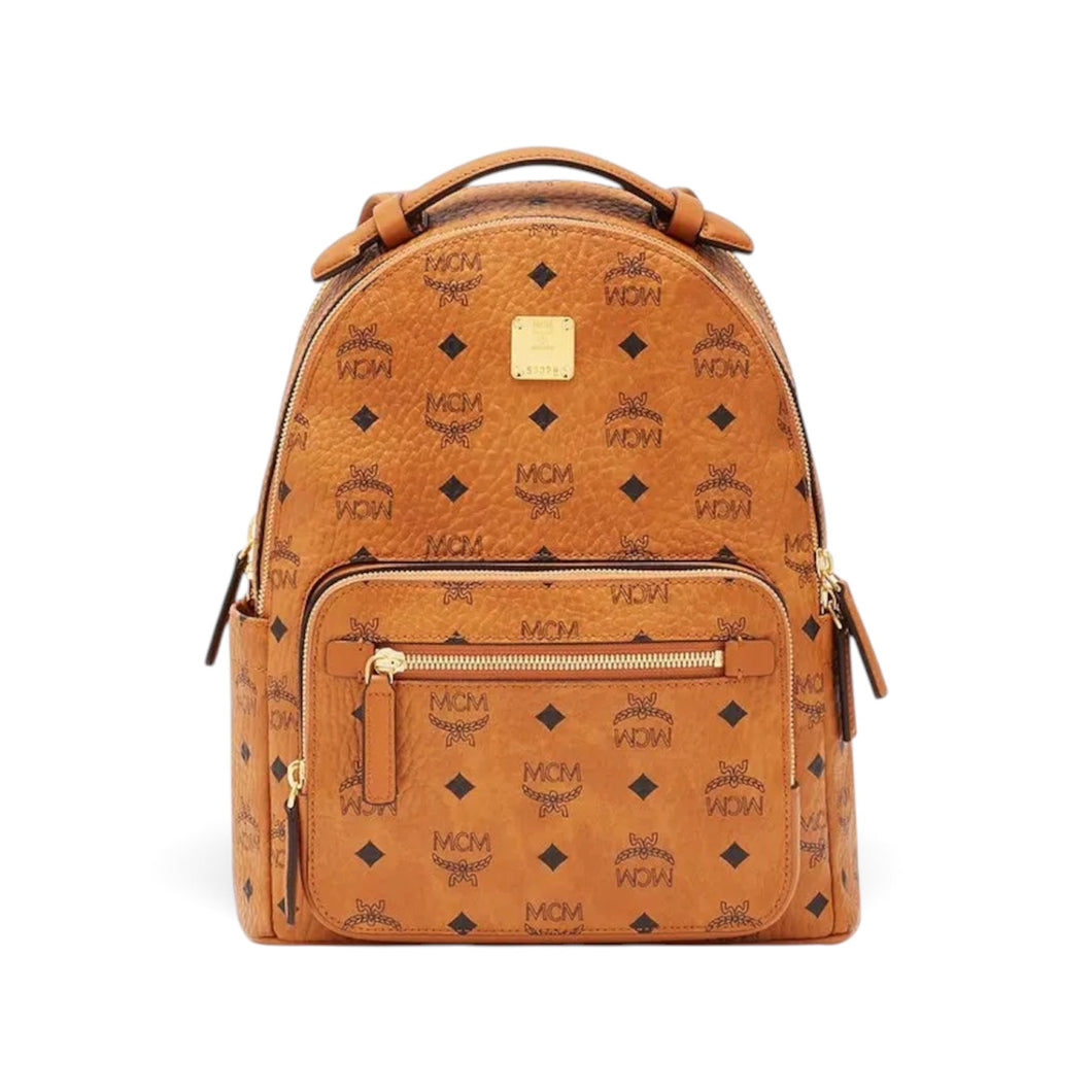 MCM Bag, Cognac Leather Stark Small Backpack
