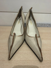 Prada Shoes, White Antiqued Leather 85mm Pumps (size 38)