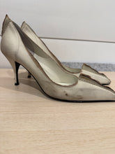 Prada Shoes, White Antiqued Leather 85mm Pumps (size 38)