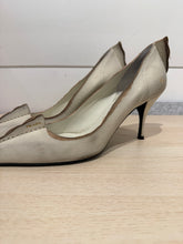 Prada Shoes, White Antiqued Leather 85mm Pumps (size 38)