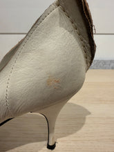Prada Shoes, White Antiqued Leather 85mm Pumps (size 38)