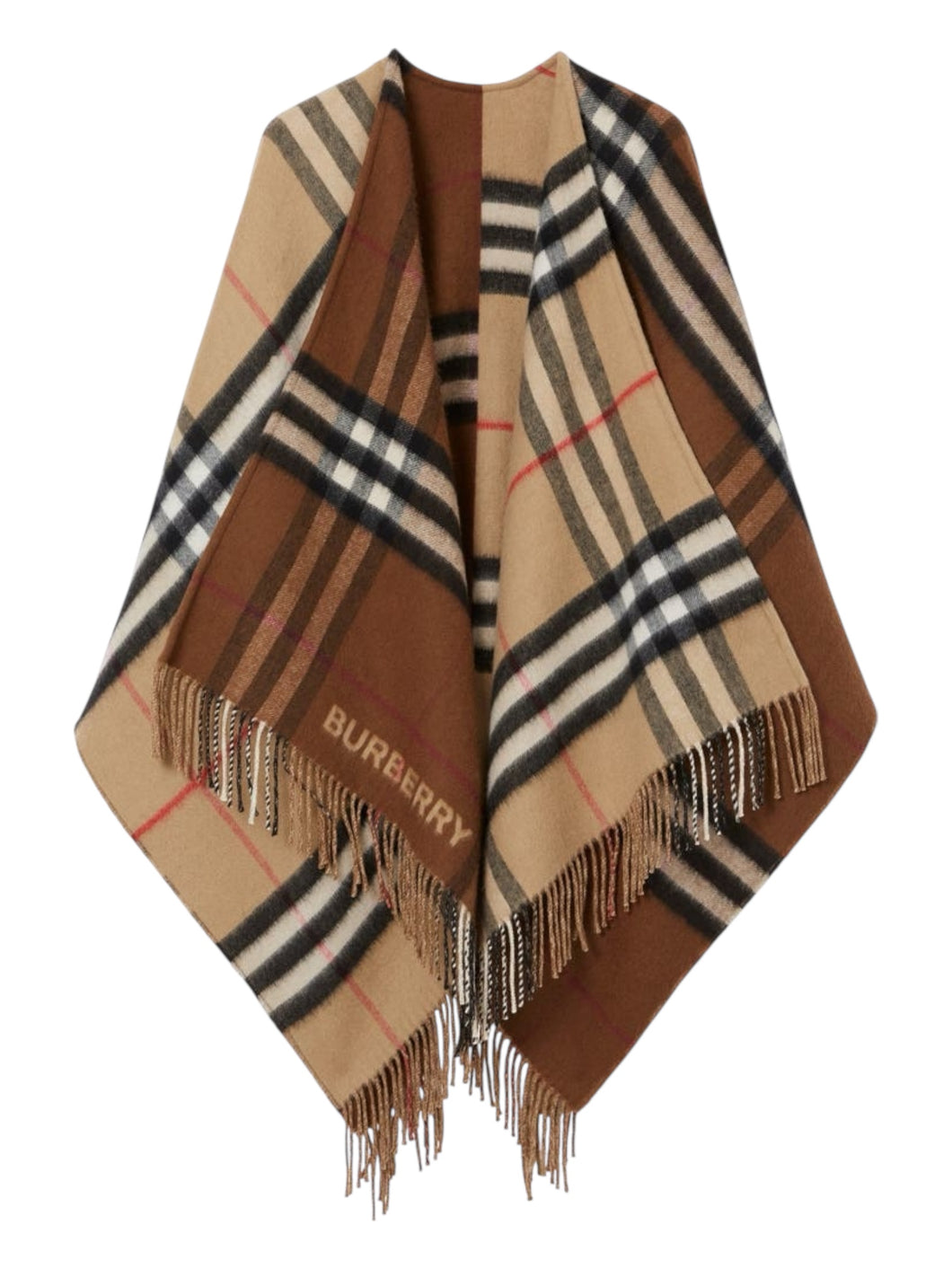 Burberry Check Wool-Cashmere Cape