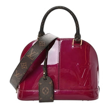 Louis Vuitton Bag, Raspberry Vernis Patent Leather Monogram Alma BB