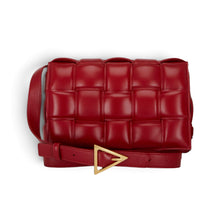 Bottega Veneta Bag, Dark Red Nappa Maxi Intreccio Padded Cassette Crossbody Bag