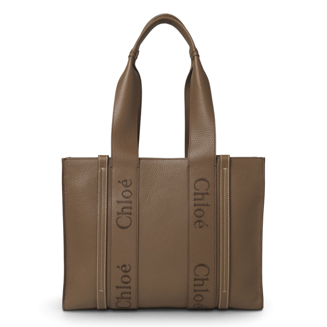 Chloé Bag, Brown Leather Medium Woody Tote Bag