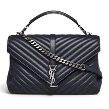 Saint Laurent Bag, Dark Navy Leather Monogram Medium College Shoulder Bag