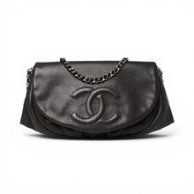 Chanel Bag, 2013 Black Caviar Leather Half Moon Wallet On Chain