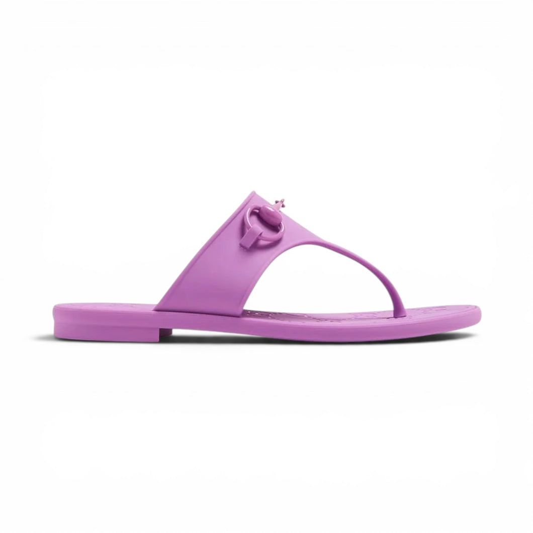 Gucci Shoes, Purple Rubber Horsebit Thong Sandals (size 40)