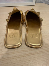 Valentino Shoes, Gold Leather Roman Stud Mules (size 39)