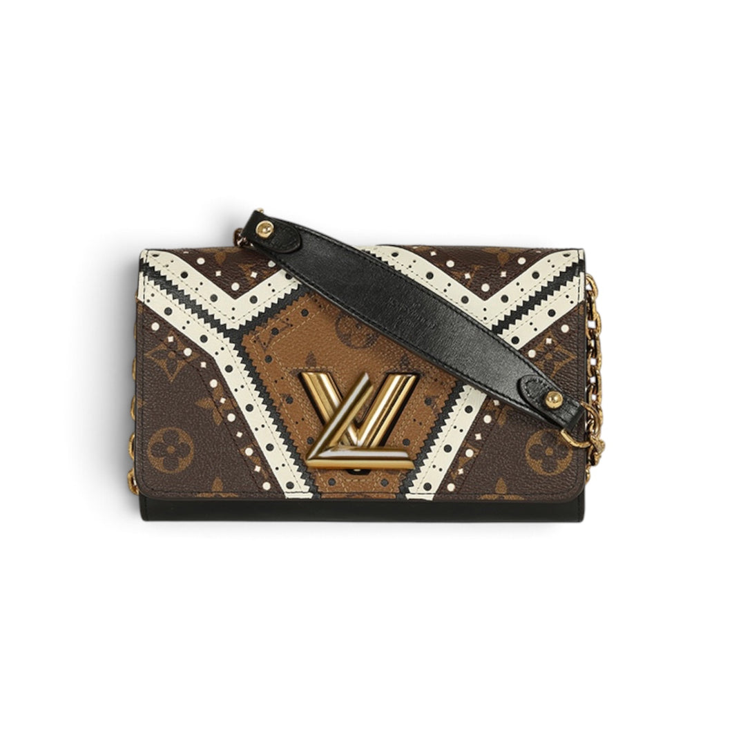 Louis Vuitton Bag, Limited Edition Brogue Reverse Monogram Twist Chain Wallet